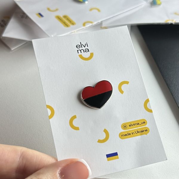 Сердечко червоно чорне